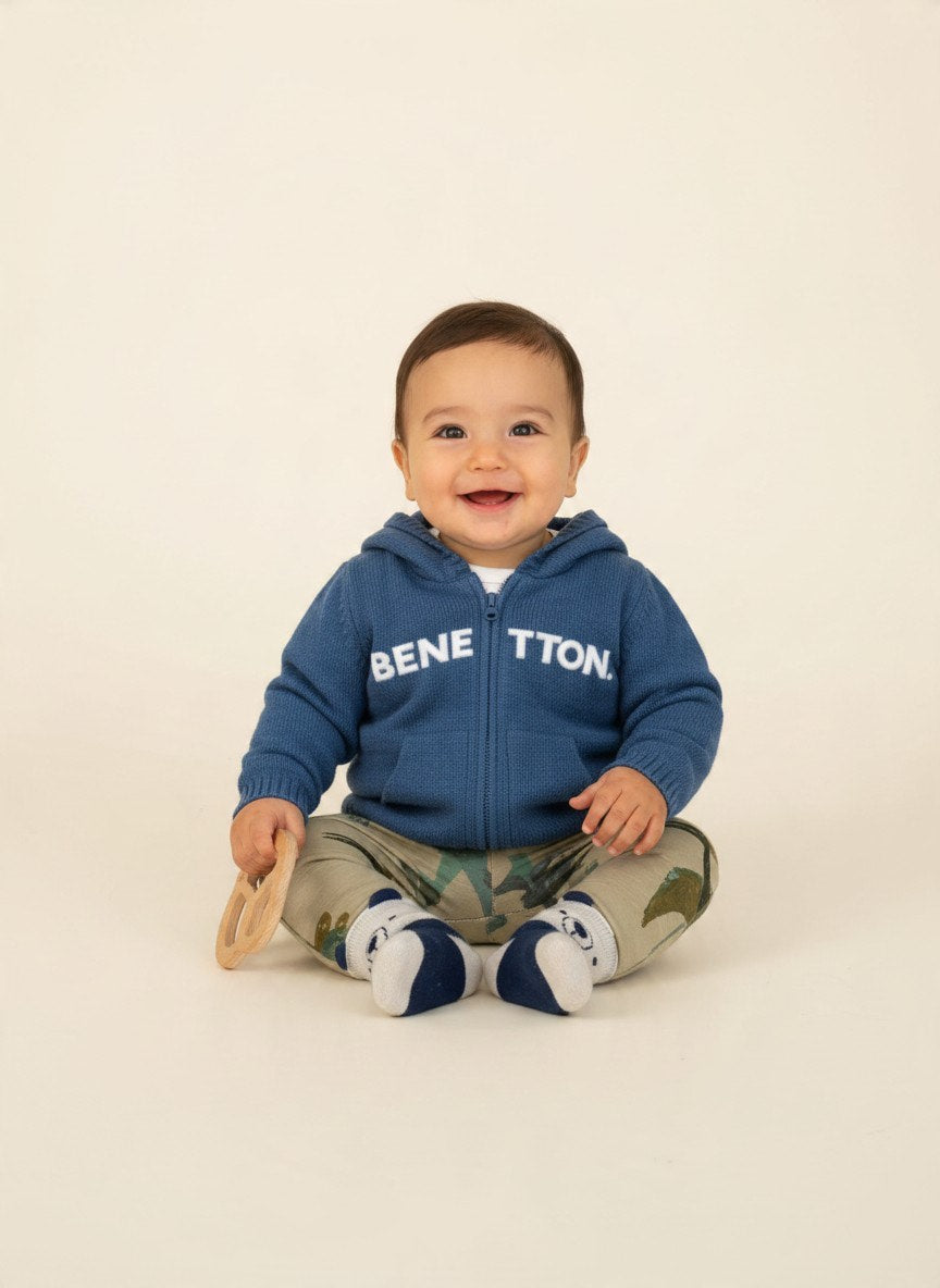 United Colors of Benetton Strickjacke 62 Blau