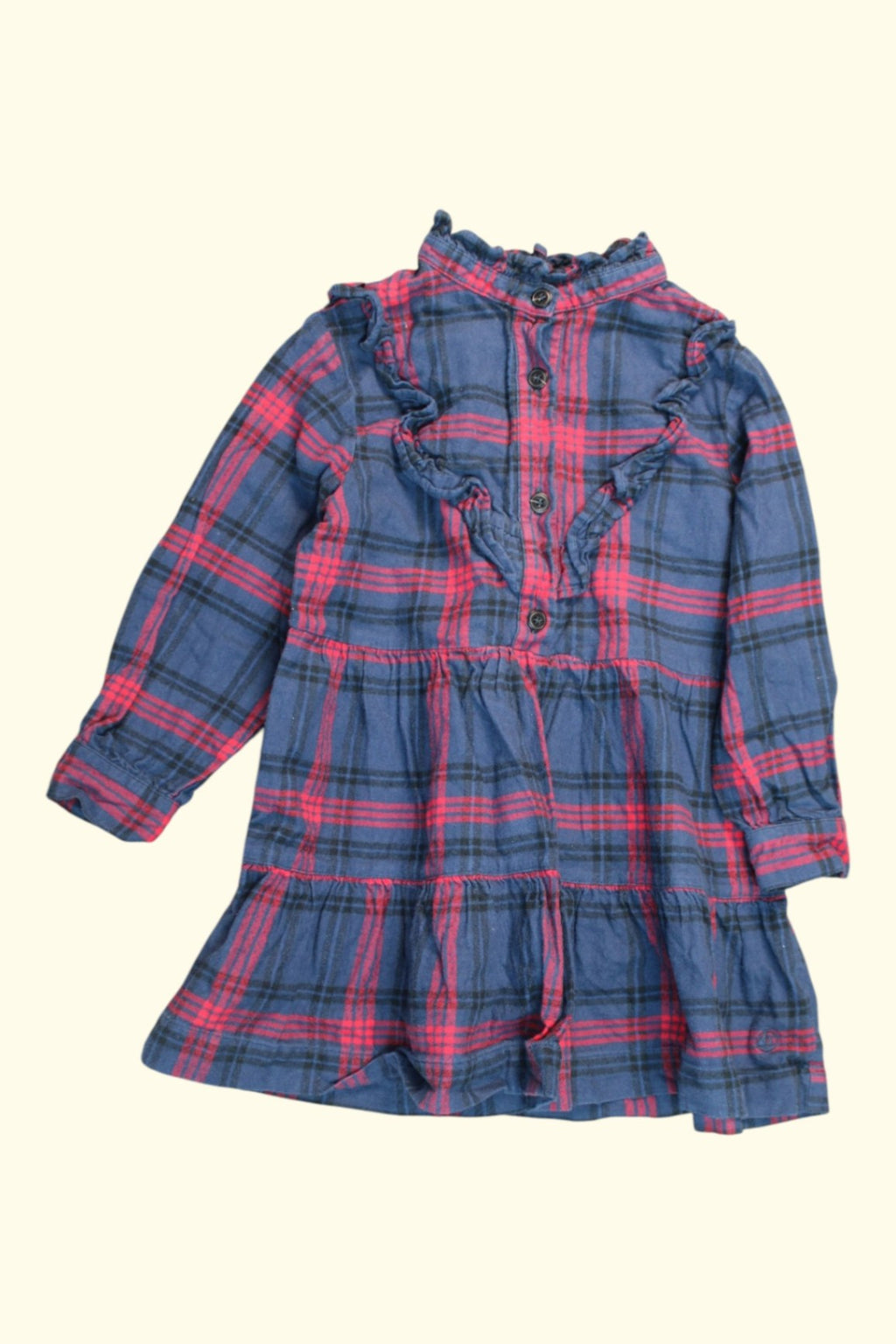 Petit Bateau Kleid 104 Blau, Rot